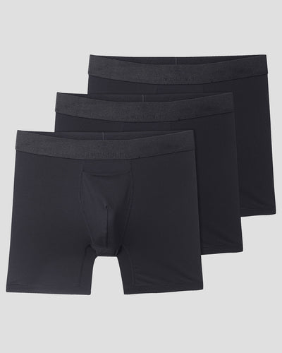 Men's SilkSkins® Air Cool 6-Inch Boxer Briefs (3 Pack) | Color: Black