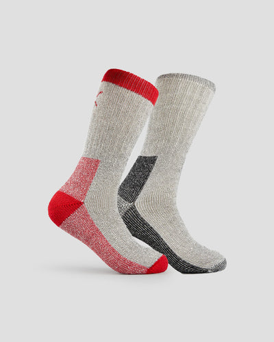 Thermal Crew Socks (2 Pairs) | Color: Black/Red
