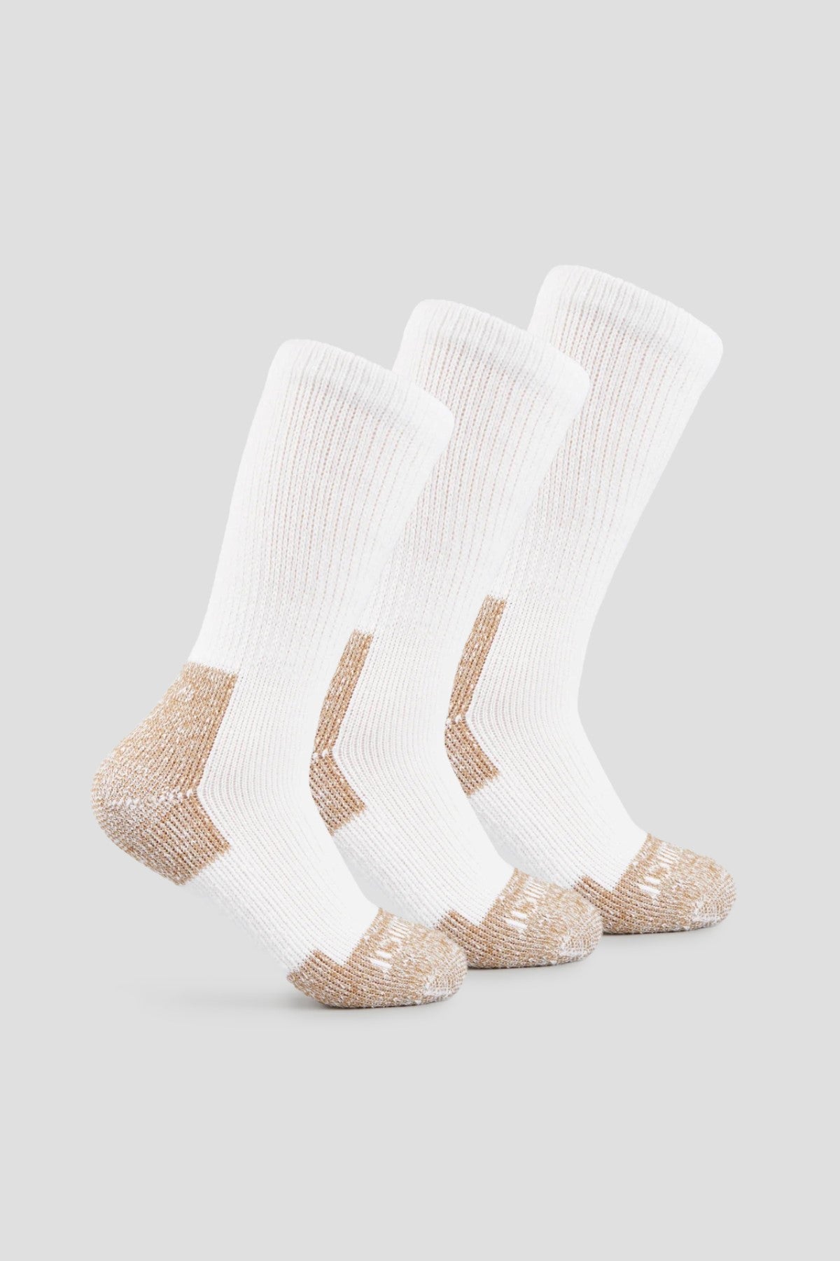 Steel Toe Boot Work Socks (3 Pairs) | Color: White