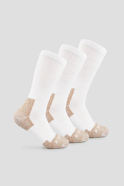 Steel Toe Boot Work Socks (3 Pairs) | Color: White