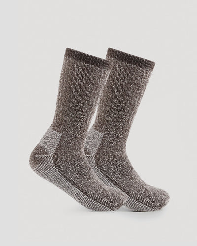 Midweight Merino Wool Hiking Socks (2 Pairs) | Color: Dark Brown