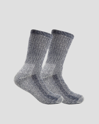 Midweight Merino Wool Hiking Socks (2 Pairs) | Color: Navy