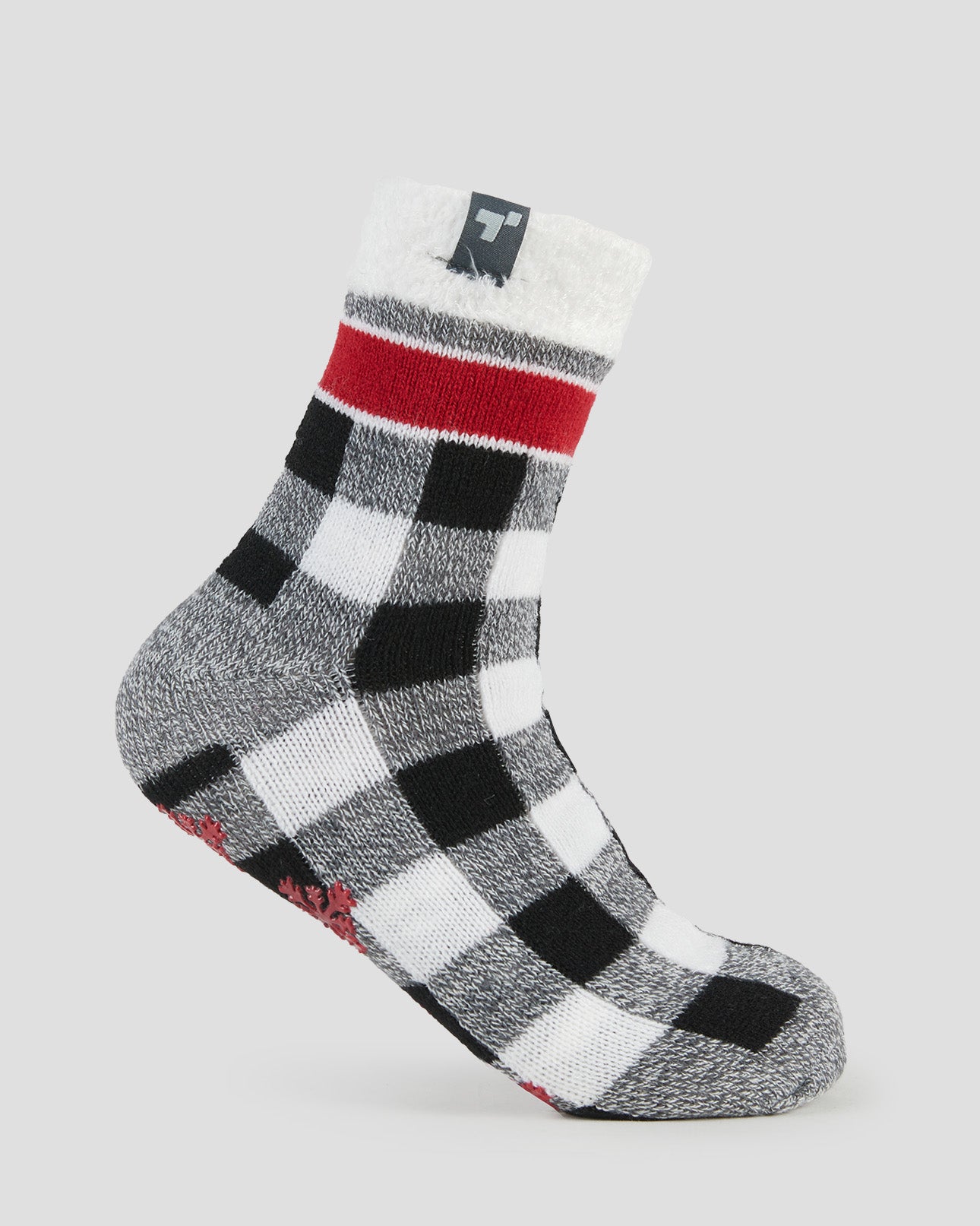Adults' Dual Layer Anti-Slip Cabin Socks | Color: White Buffalo
