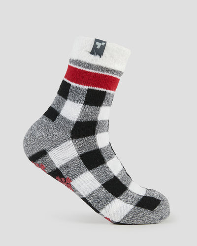 Adults' Dual Layer Anti-Slip Cabin Socks | Color: White Buffalo