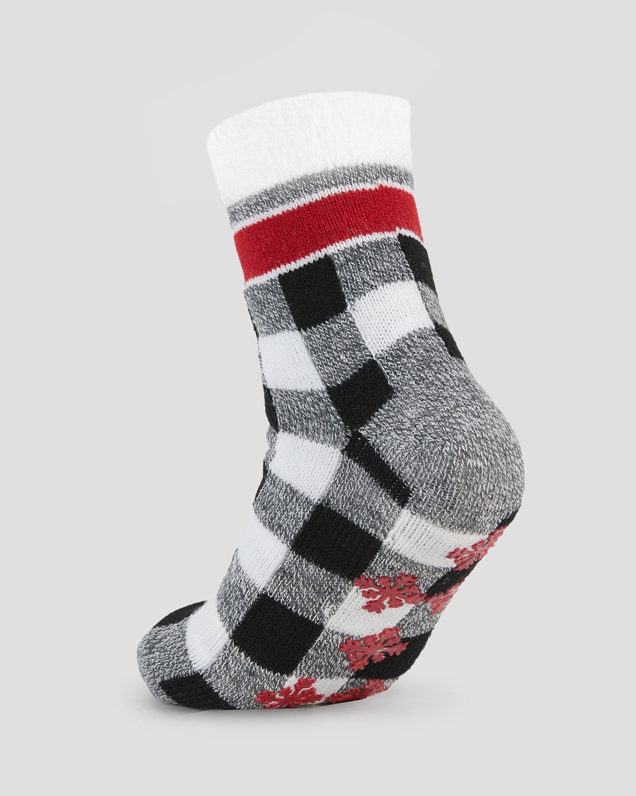 Adults' Dual Layer Anti-Slip Cabin Socks | Color: White Buffalo