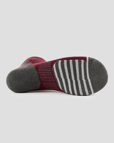 Adults' Hemp Low-Cut Trail Socks (2 Pairs) | Color: Burgundy