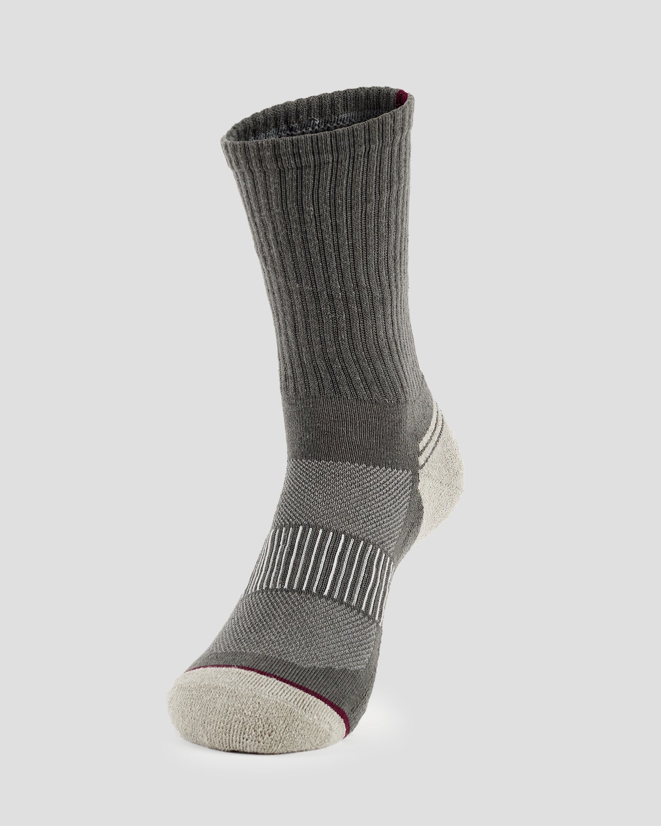 Adults' Hemp Crew Trail Socks (2 Pairs) | Color: Burgundy