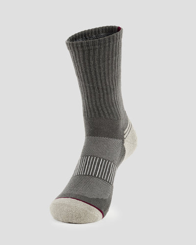 Adults' Hemp Crew Trail Socks (2 Pairs) | Color: Burgundy