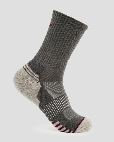 Adults' Hemp Crew Trail Socks (2 Pairs) | Color: Burgundy