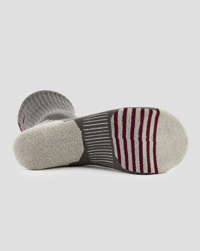 Adults' Hemp Crew Trail Socks (2 Pairs) | Color: Burgundy