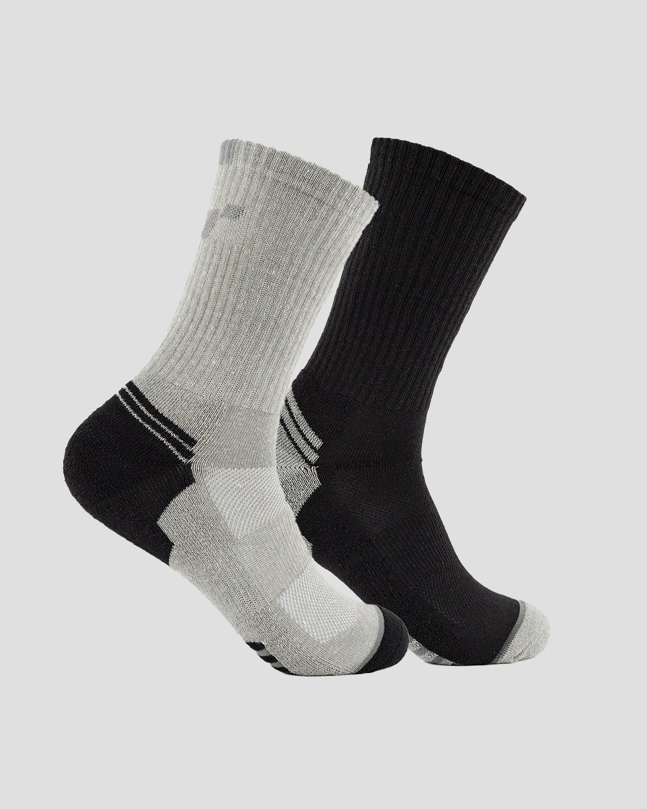 Adults' Hemp Crew Trail Socks (2 Pairs) | Color: Grey