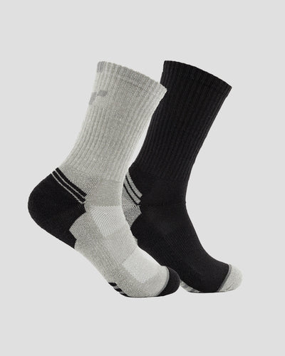 Adults' Hemp Crew Trail Socks (2 Pairs) | Color: Grey