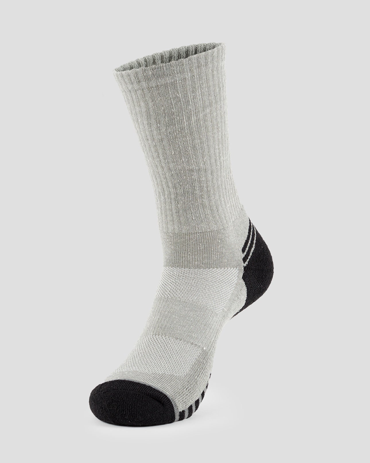 Adults' Hemp Crew Trail Socks (2 Pairs) | Color: Grey