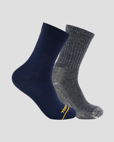 Adults' Midweight Baselayer Socks (2 Pairs) | Color: Navy