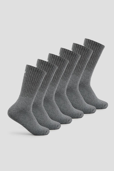 Work & Sports Socks (6 Pairs) | Color: Grey Heather