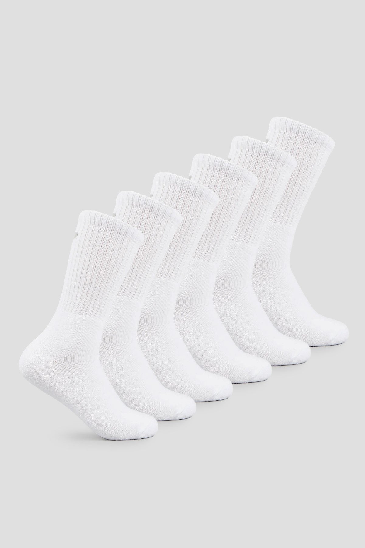 Work & Sports Socks (6 Pairs) | Color: White