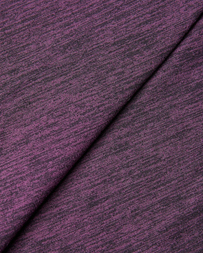 Women's Cloud Nine Midweight Performance Baselayer Scoop Shirt | Color: Blackberry Melange |  #color_blackberry-melange