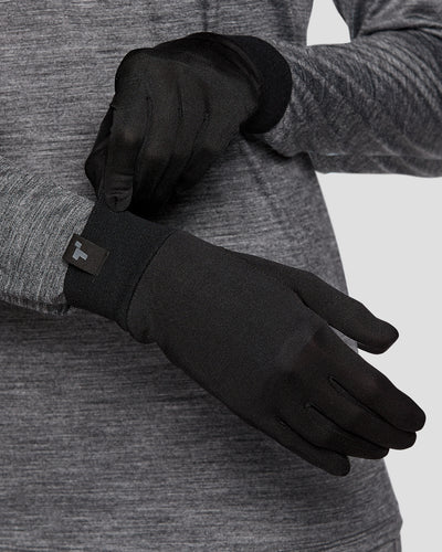 Thermasilk® Lightweight Silk Glove Liners | #color_black