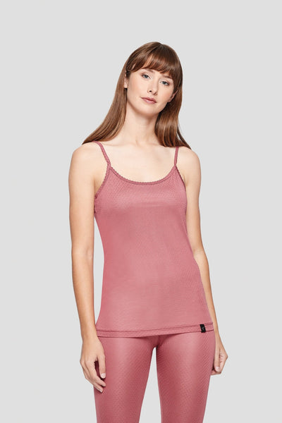 Women's Thermasilk Pointelle Cami | Color: Dusty Berry | #color_dusty-berry