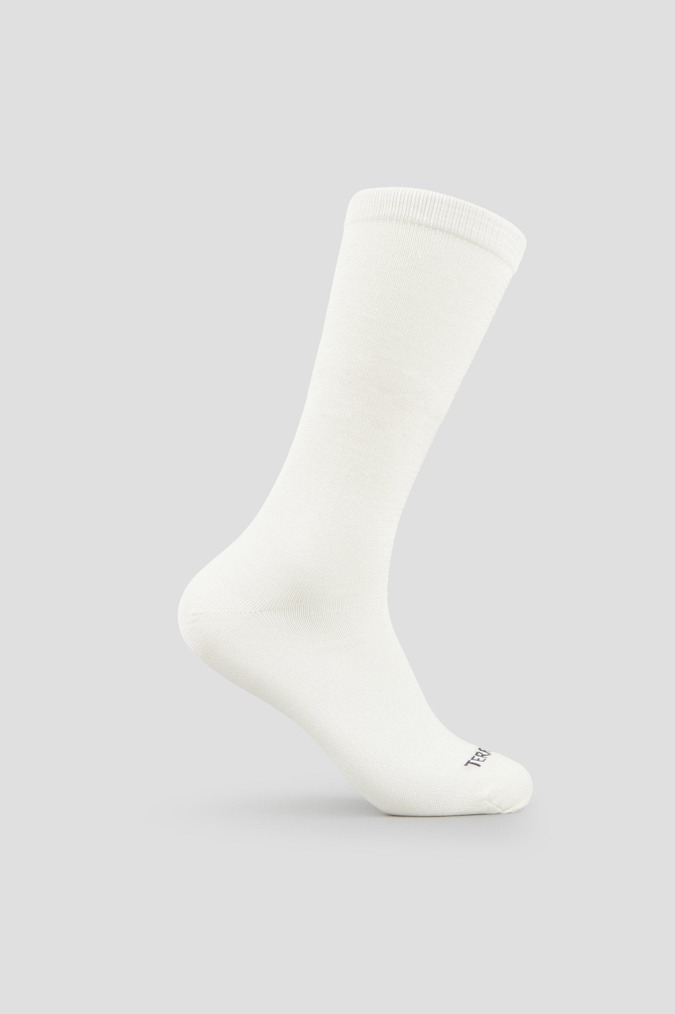 Light Merino Silk Socks - Creme/White