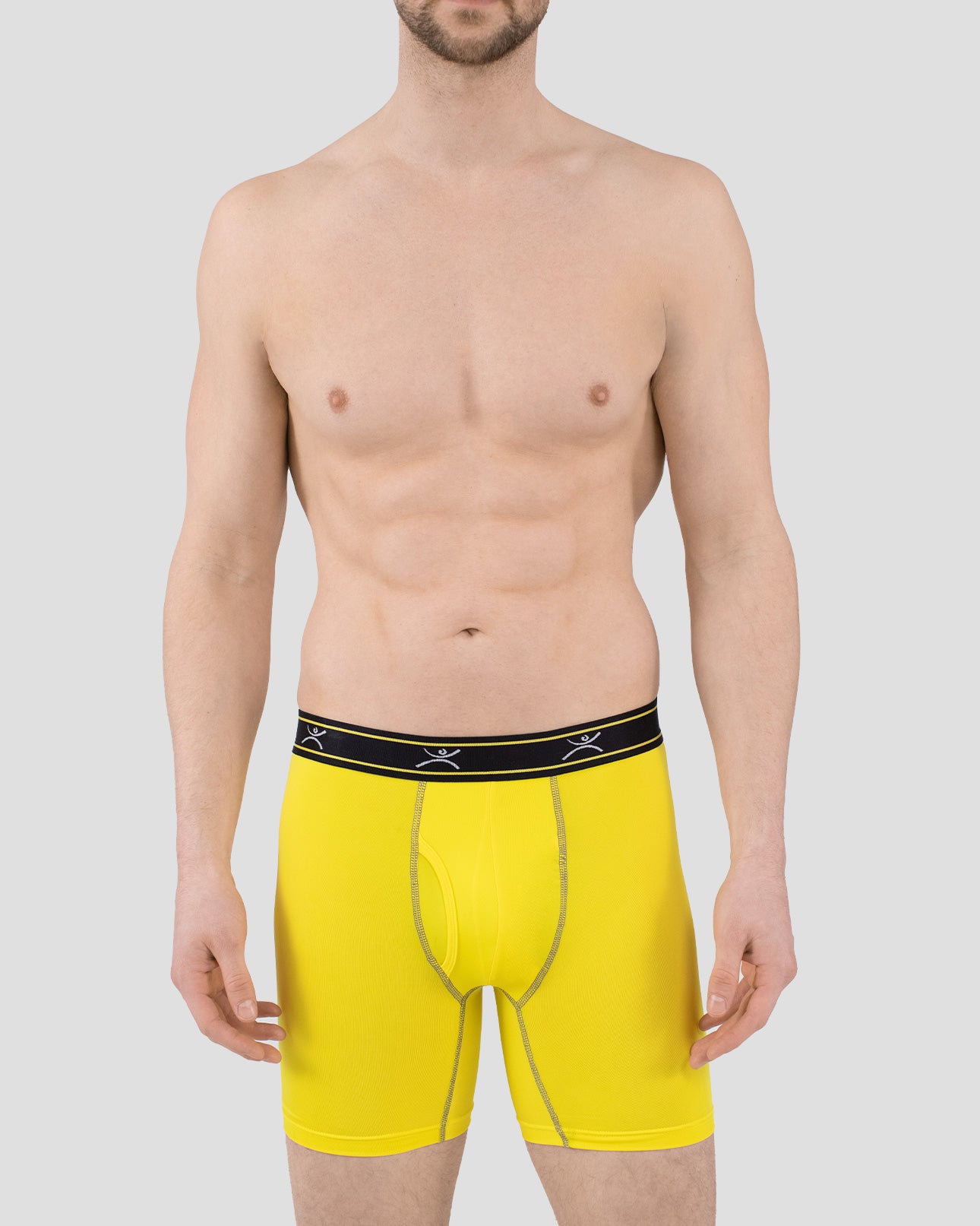 Men's TXO 6-Inch Boxer Briefs (3 Pack) | Color: Yellow/Black/Dark Grey | #color_yellow-black-dark-grey