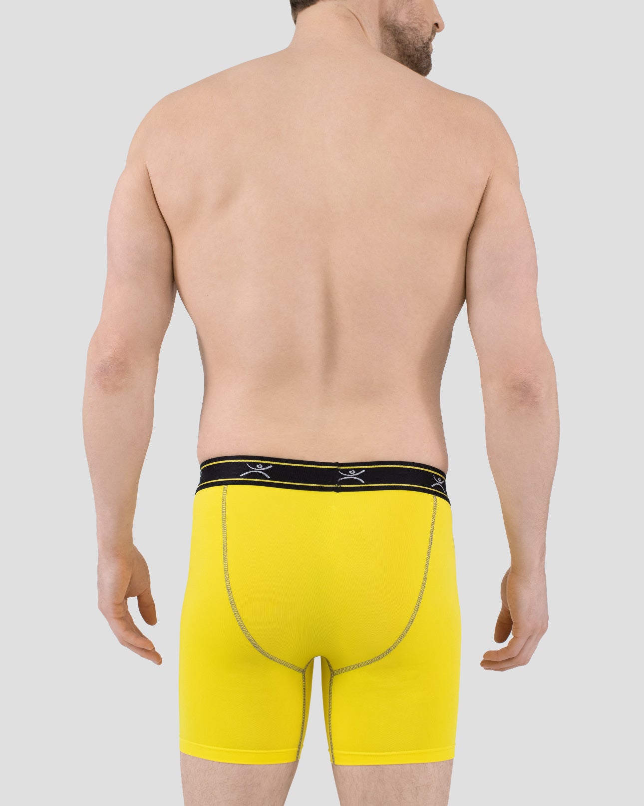 Men's TXO 6-Inch Boxer Briefs (3 Pack) | Color: Yellow/Black/Dark Grey | #color_yellow-black-dark-grey