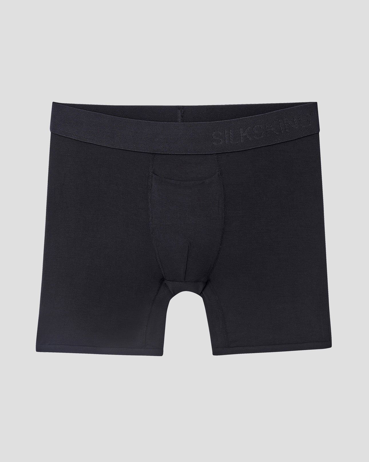 Men's SilkSkins® 6-Inch Boxer Briefs | Color: Black | #color_black