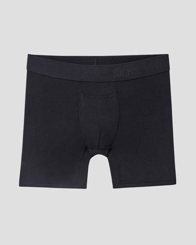 Men's SilkSkins® 6-Inch Boxer Briefs | Color: Black | #color_black