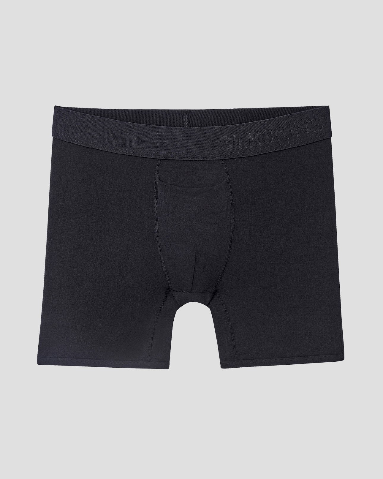 Men's SilkSkins® 6-Inch Boxer Briefs | Color: Black | #color_black