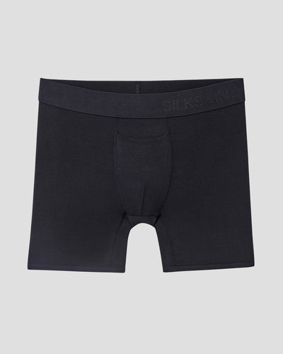 Men's SilkSkins® 6-Inch Boxer Briefs | Color: Black | #color_black