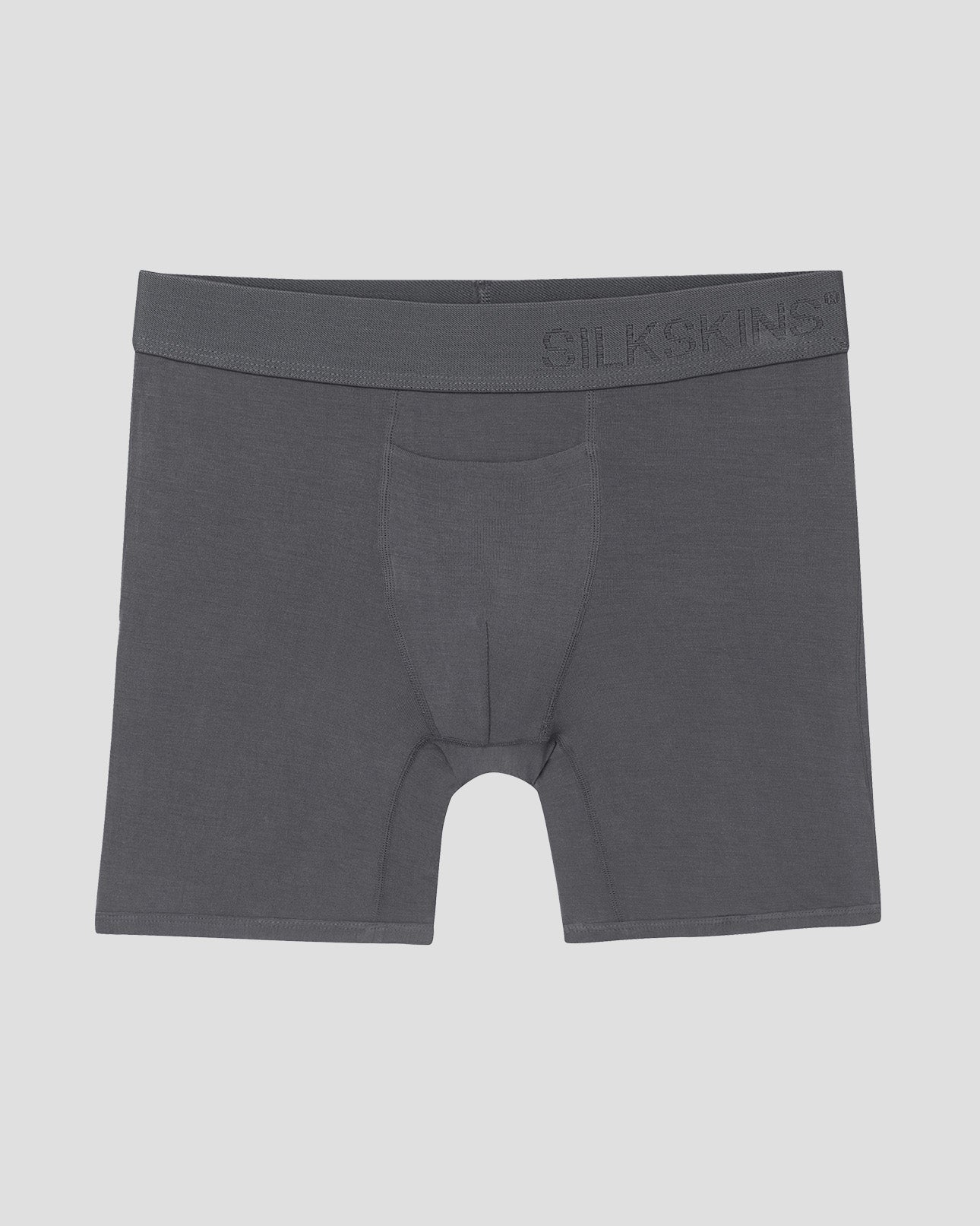 Men's SilkSkins® 6-Inch Boxer Briefs | Color: Grey | #color_grey
