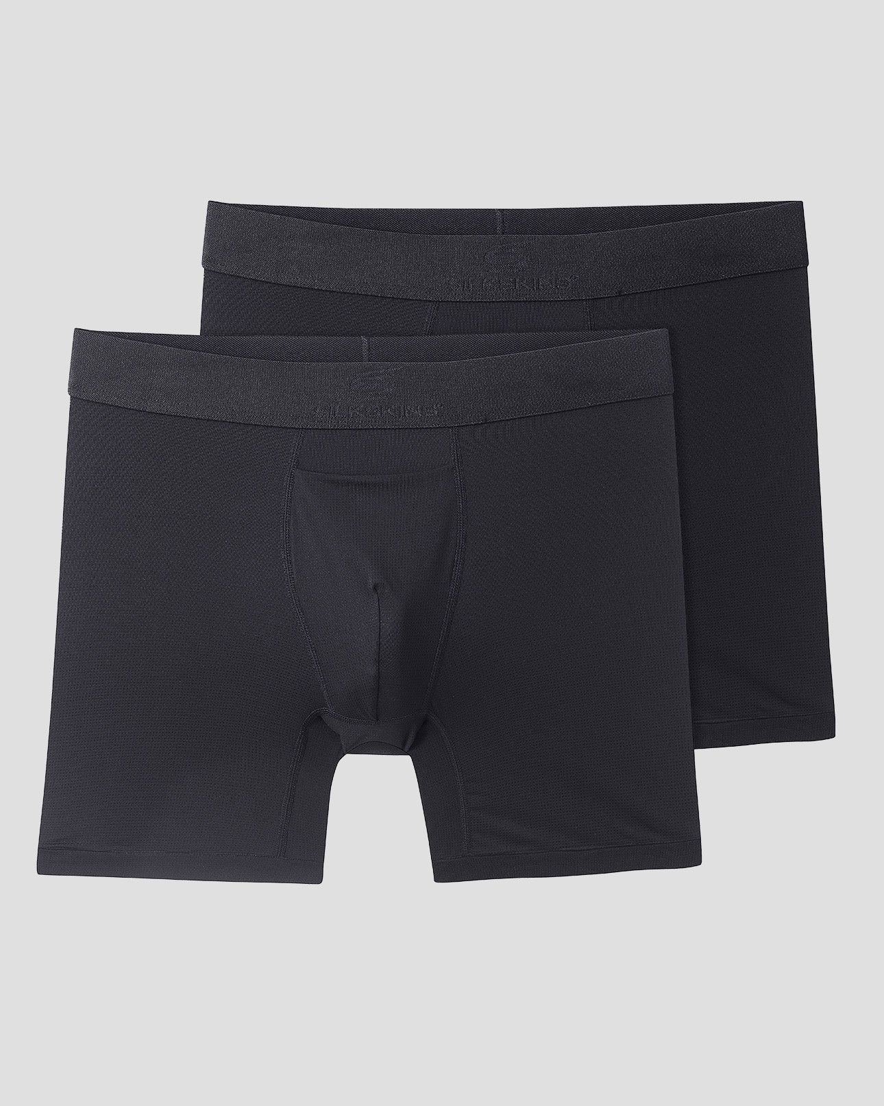 Men's SilkSkins® Air Cool 6-Inch Boxer Briefs (2 Pack) | Color: Black | #color_black
