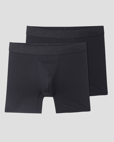 Men's SilkSkins® Air Cool 6-Inch Boxer Briefs (2 Pack) | Color: Black | #color_black