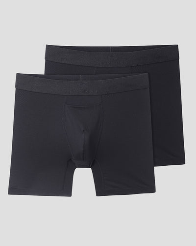 Men's SilkSkins® Air Cool 6-Inch Boxer Briefs (2 Pack) | Color: Black