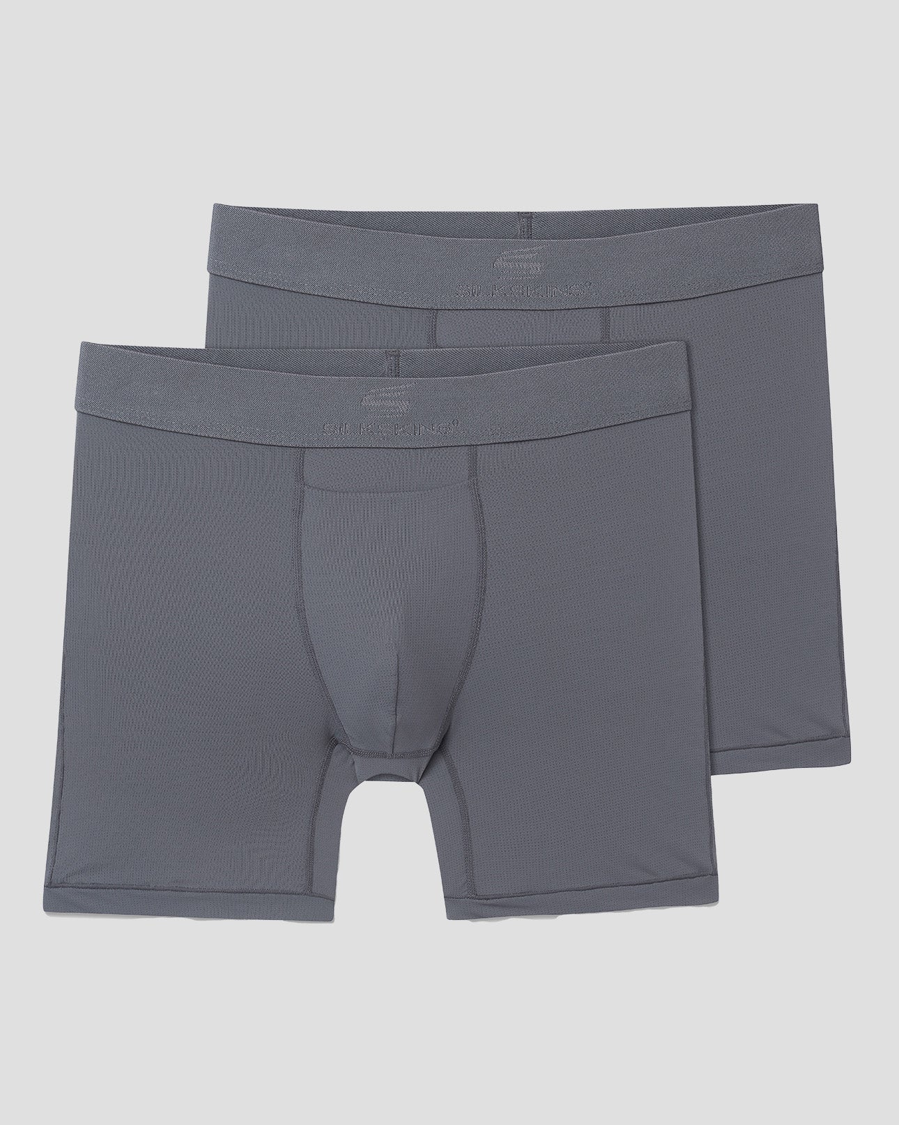 Men's SilkSkins® Air Cool 6-Inch Boxer Briefs (2 Pack) | Color: Grey