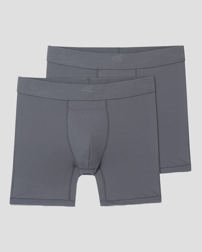 Men's SilkSkins® Air Cool 6-Inch Boxer Briefs (2 Pack) | Color: Grey