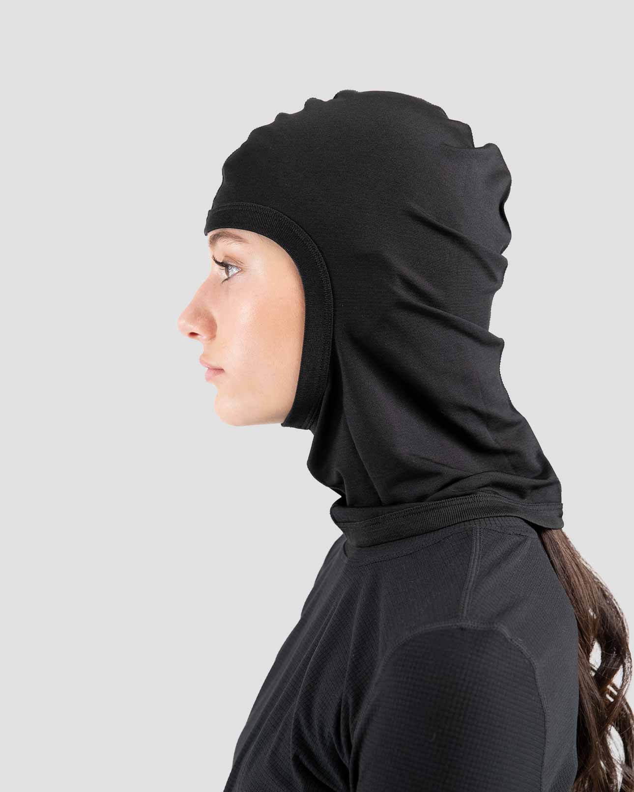 Thermasilk® Lightweight Spandex Silk Balaclava | Color: Black