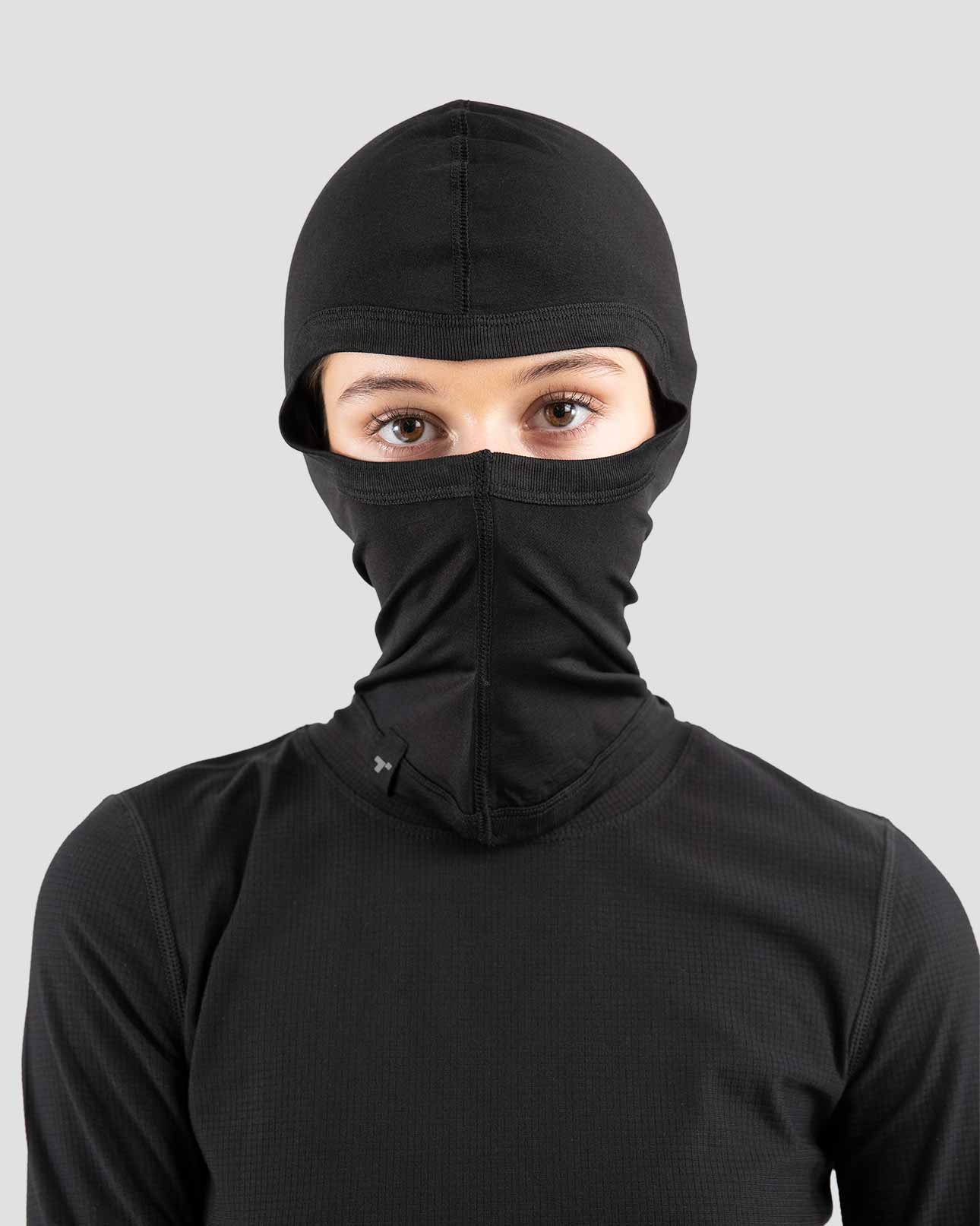 Thermasilk® Lightweight Spandex Silk Balaclava | Color: Black