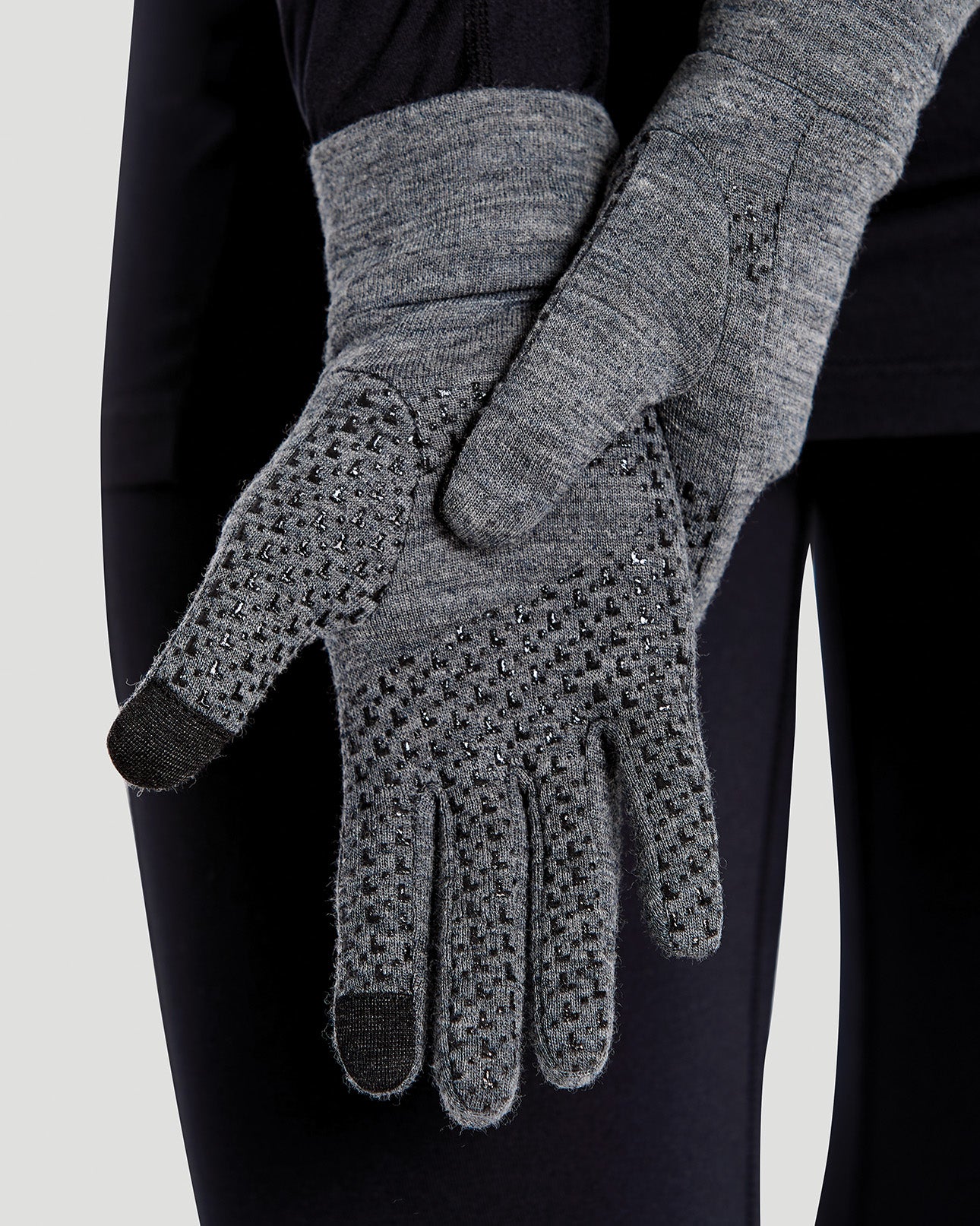 Women's Midweight Ultra Merino Wool Glove Liners | Color: Charcoal Heather | #color_charcoal-heather