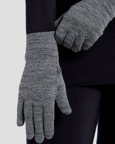 Women's Midweight Ultra Merino Wool Glove Liners | Color: Charcoal Heather | #color_charcoal-heather