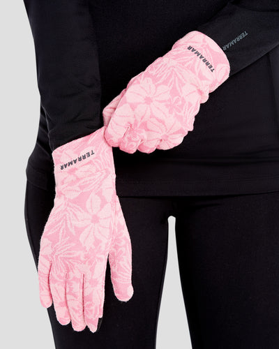 Women's Midweight Ultra Merino Wool Glove Liners | Color: Rose Snow Dusting | #color_rose-snow-dusting