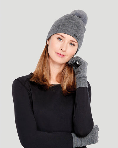 Women's Midweight Ultra Merino Wool Hat | Color: Charcoal Heather #color_charcoal-heather