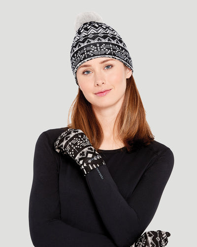 Women's Midweight Ultra Merino Wool Hat | Color: Black Back Country #color_black-back-country