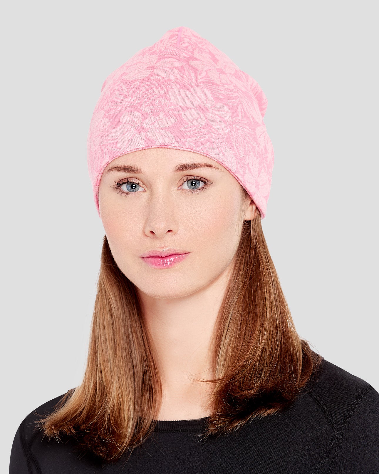 Women's Midweight Ultra Merino Wool Hat | Color: Rose Snow Dusting
