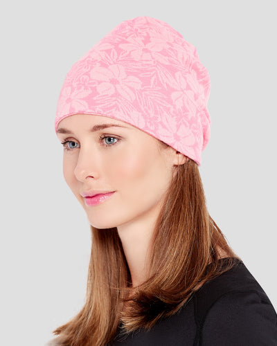 Women's Midweight Ultra Merino Wool Hat | Color: Rose Snow Dusting