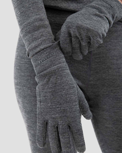 Adult's Midweight Ultra Merino Wool Glove Liners | Color: Charcoal Heather