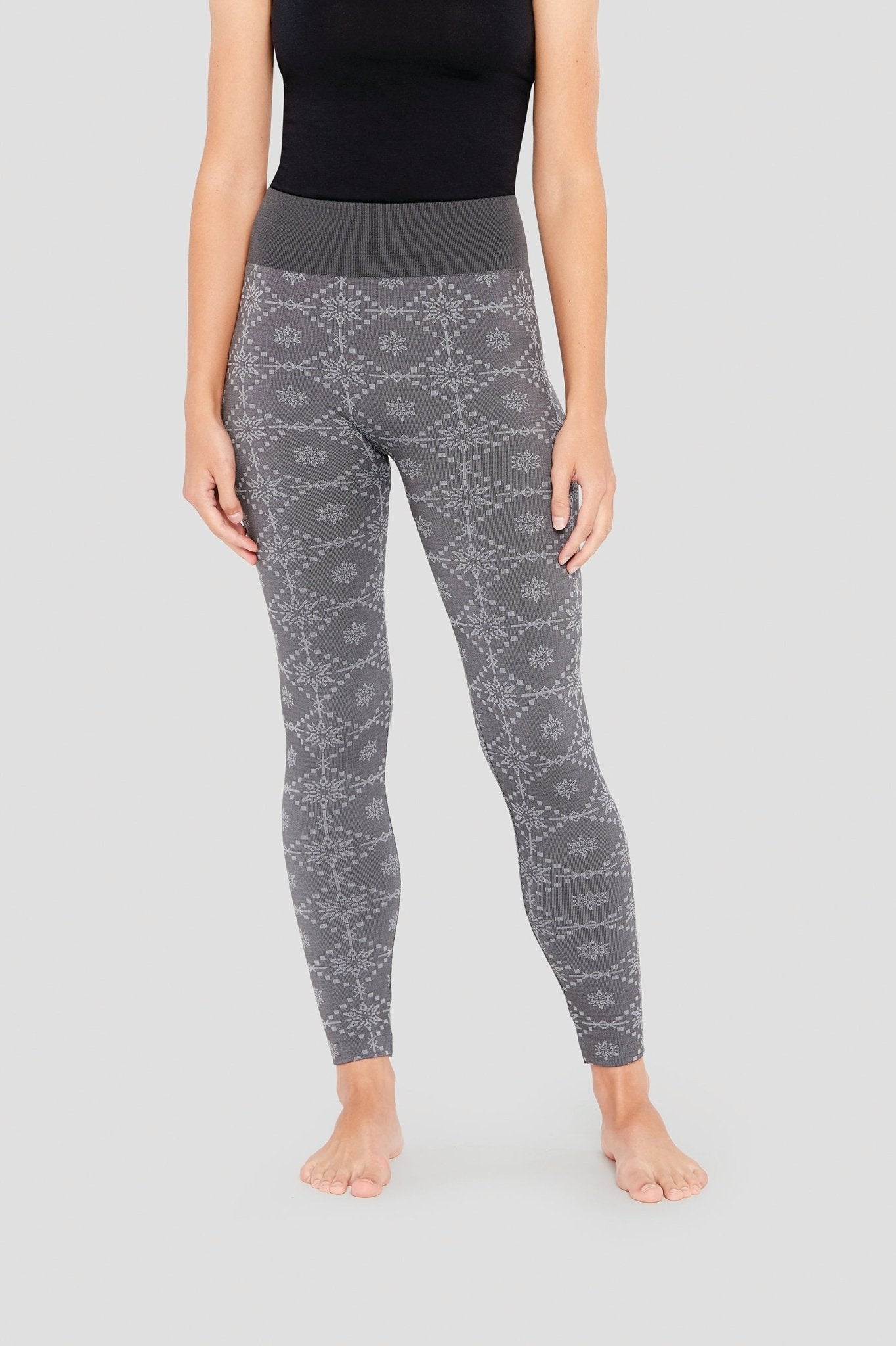 Women's Altitude UPF 25 Essential Leggings | Color: First Tracks Snowflake | #color_first-tracks-snowflake