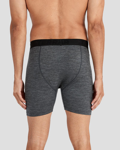 Men's All-Season Merino Wool Boxer Briefs | Color: Dark Grey Heather