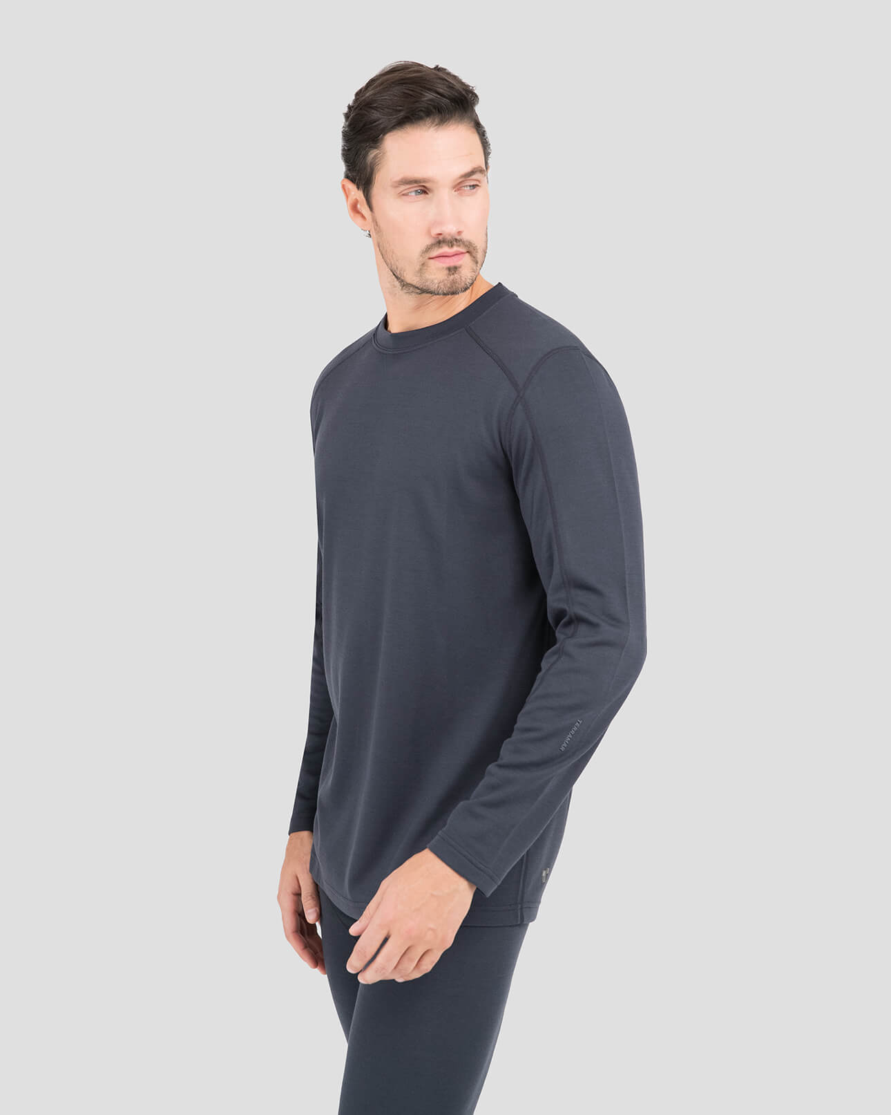 Men's Thermawool® Heavyweight Thermal Crew Shirt | Color: India Ink Heather