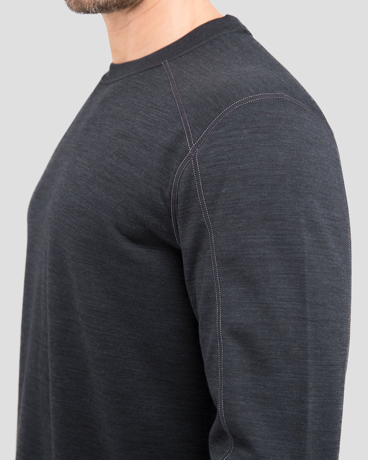 Men's Thermawool® Heavyweight Thermal Crew Shirt | Color: Smoke Heather